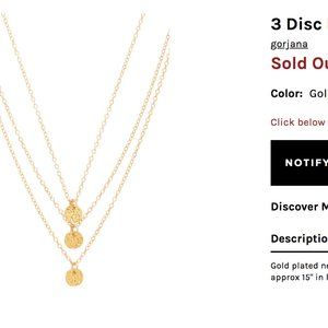 gorjana Gold disc necklace